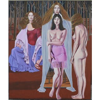 The 4 graces, Nudes, Unsigned XX century