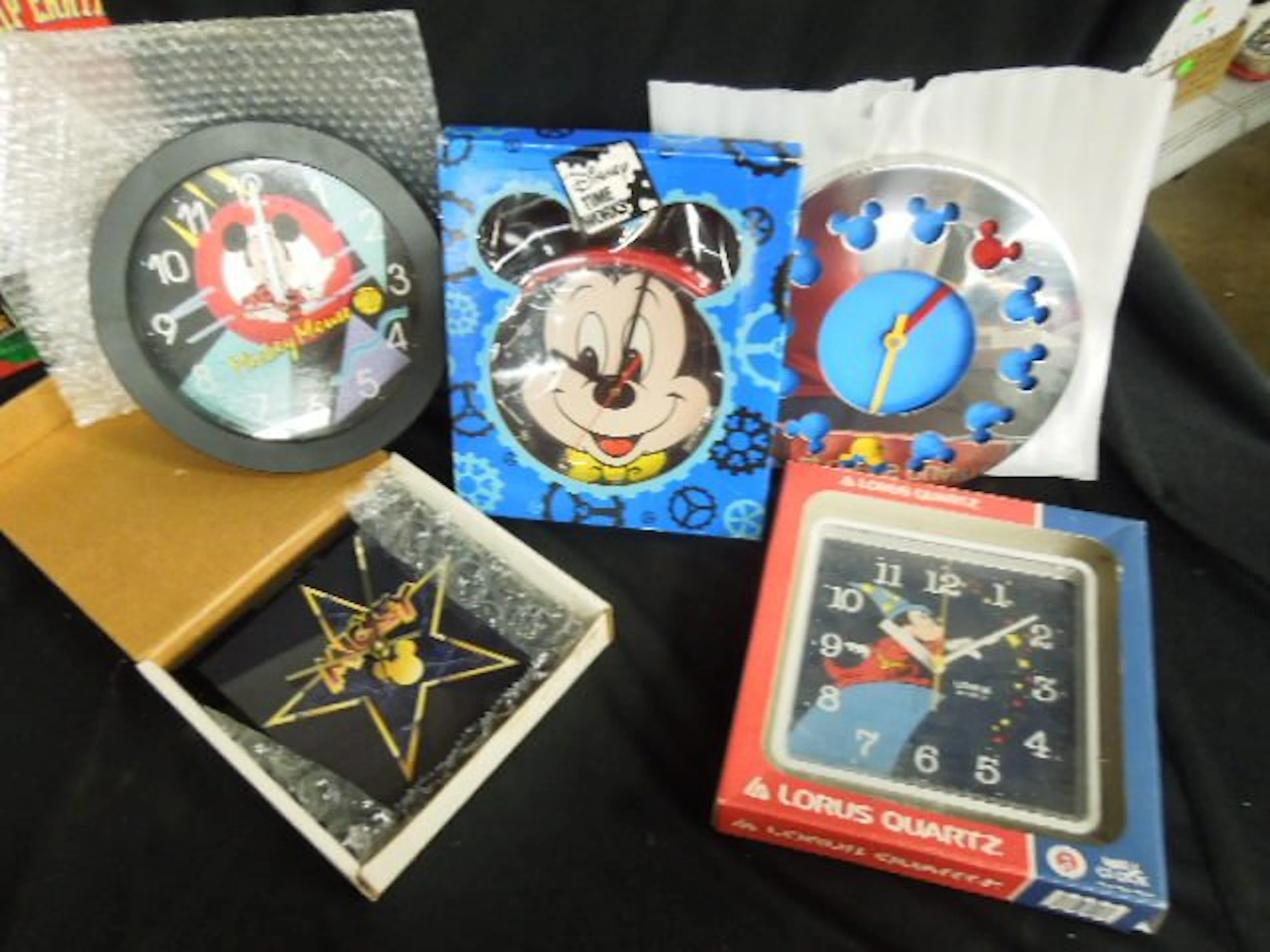5 Disney Mickey Mouse Wall Clocks