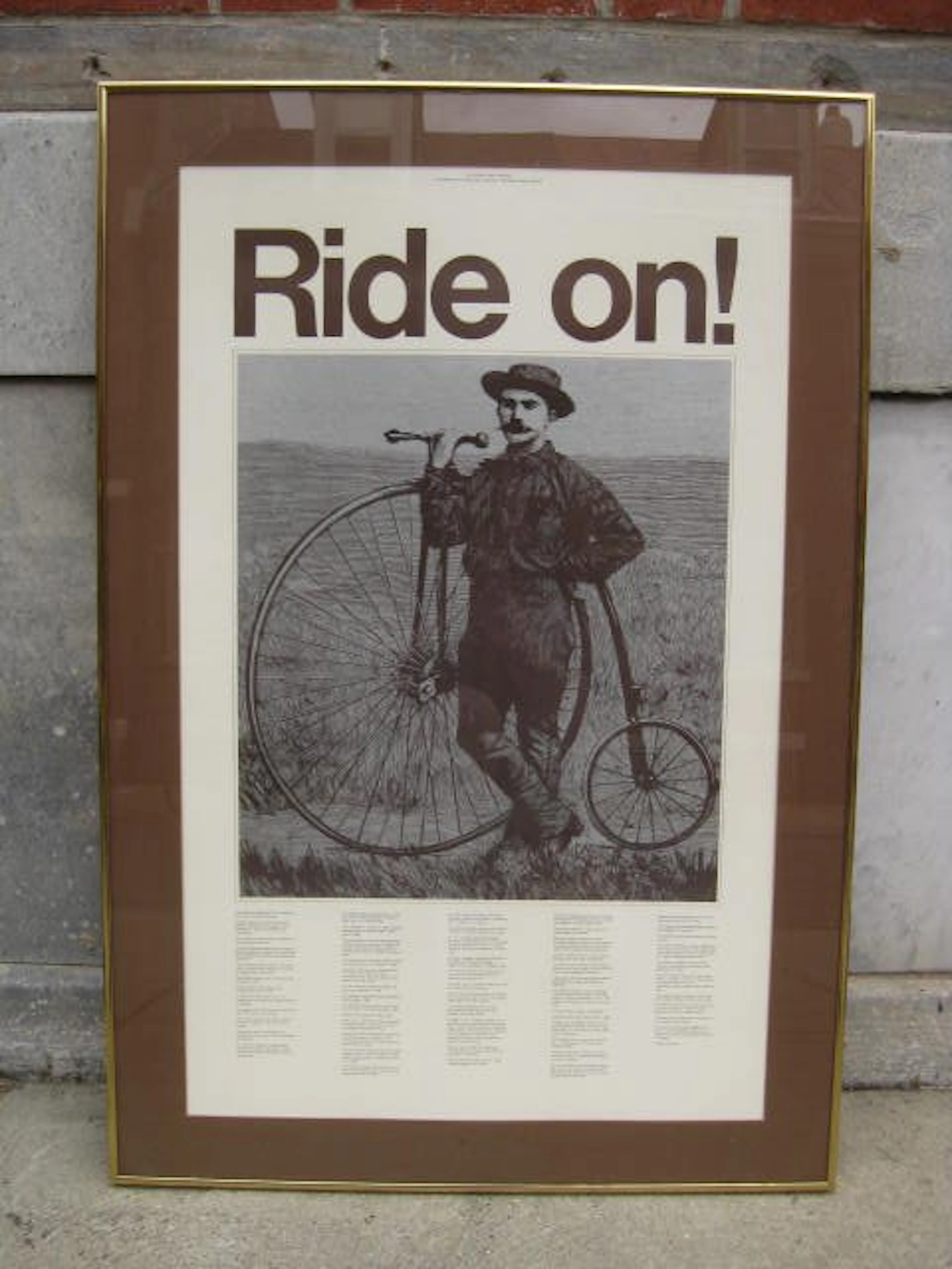 Framed Ride On! Exhibition poster
