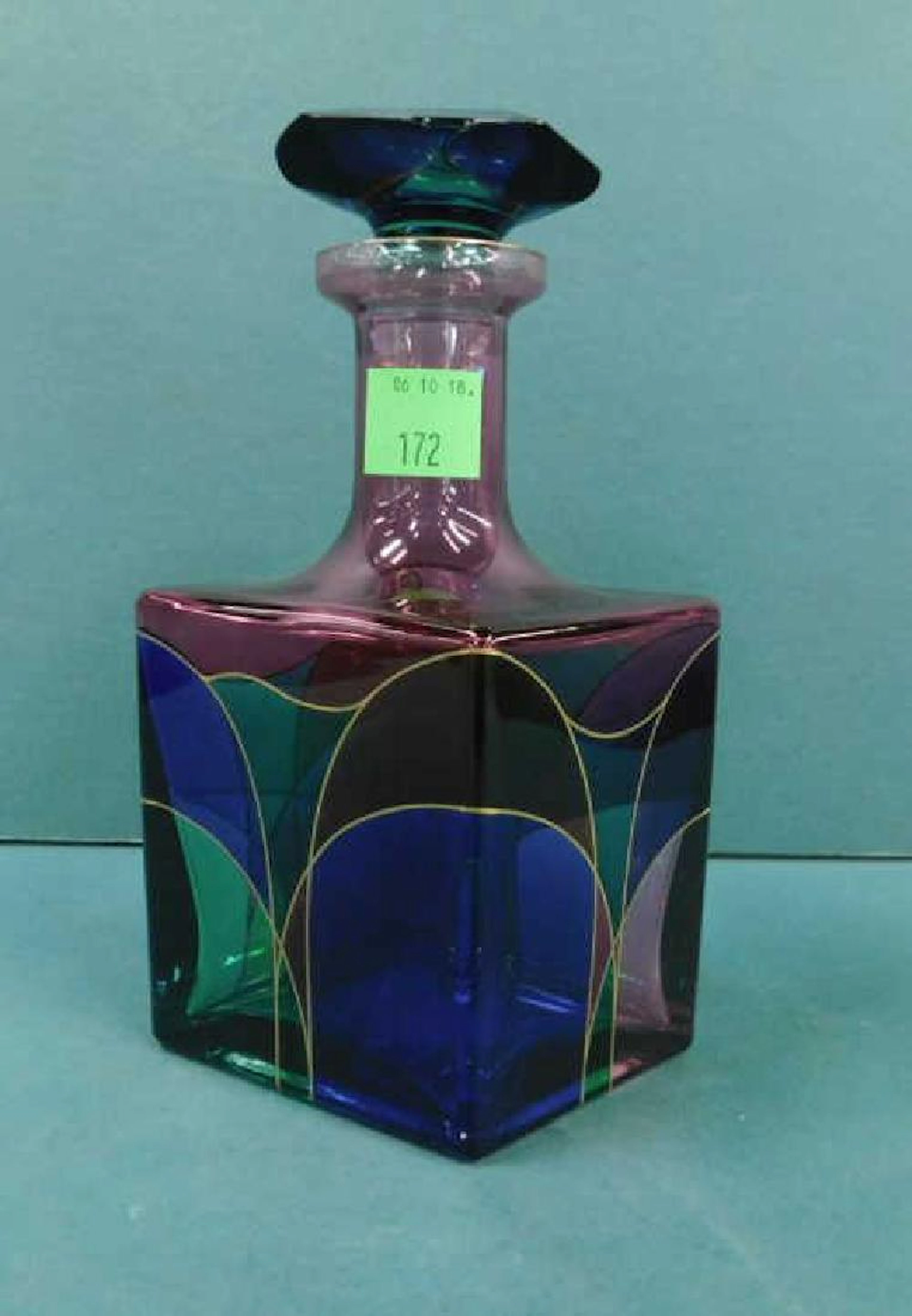 Duccio di Segna Color Stained Crystal Decanter