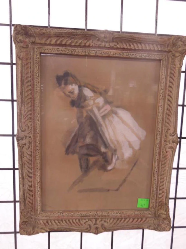 Unsigned Pastel Ballet Dancer