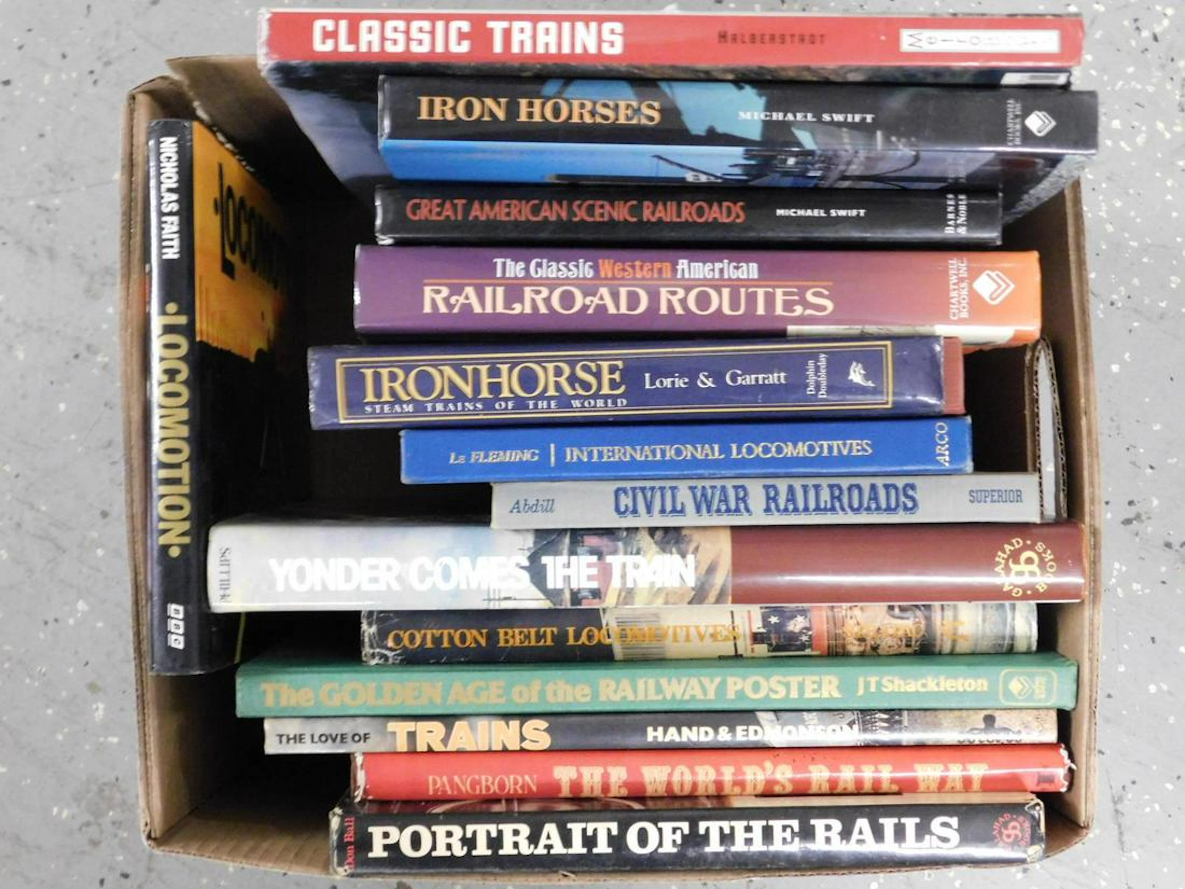 Box lot Railroad Books E