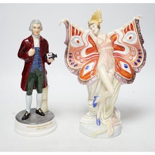A Royal Doulton Prestige Butterfly Ladies figure The Peac...