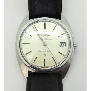 AN OMEGA AUTOMATIC CONSTELLATION stainless steel cased with ...