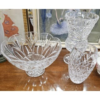 A good Waterford Crystal urn shaped Vase along with a Waterf...