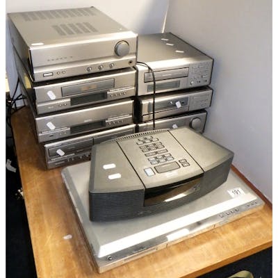 A Denon Hi-Fi stack, Bose radio and a Panasonic dvd/cd playe... | Barnebys