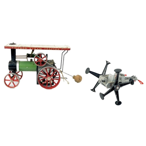 Mamod Steam Tractor Traction Engine Plus Mattel Satellite La... | Barnebys