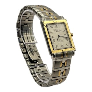 RAYMOND WEIL, PARSIFAL, AN 18CT GOLD PLATE AND STAINLESS STE...