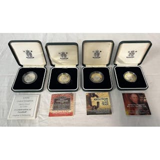4 X SILVER PROOF UK £2 COINS TO INCLUDE 1996 CELEBRATION OF ...