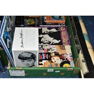 ONE BOX OF ENTERTAINMENT EPHEMERA comprising Elvis Presley b...