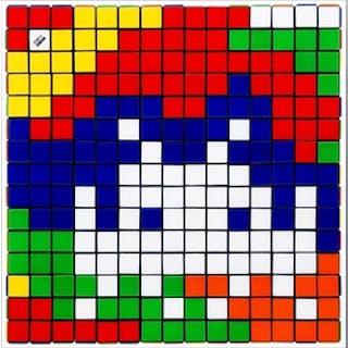 Rubik Camouflage, from 'Rubikcubism' - Invader