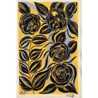 Rose and Leaf - Raoul Dufy