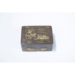 SMALL BRONZE BOX, Japan, Meiji period (1868-1912)