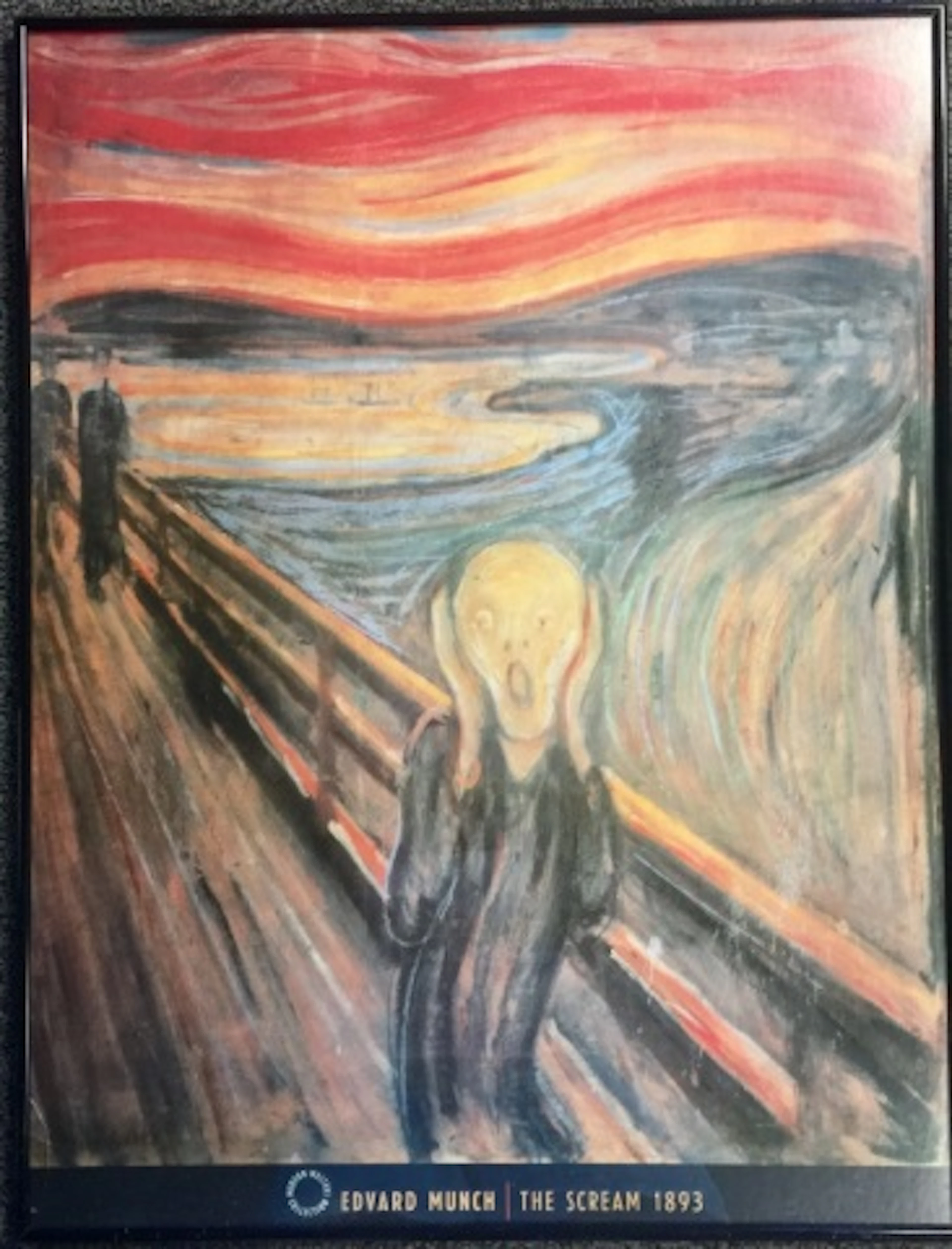 EDVARD MUNCH "THE SCREAM" POSTER FRAMED