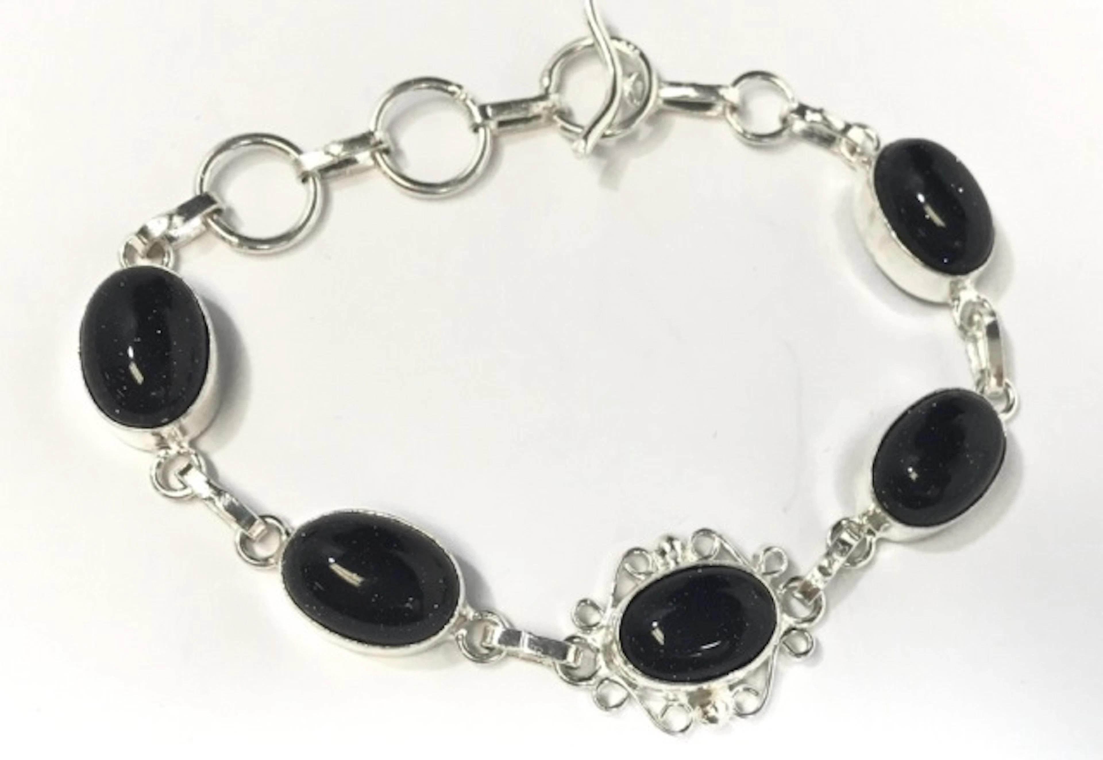 SPARKLING BLUE SUNSTONE GEMSTONE BRACELET