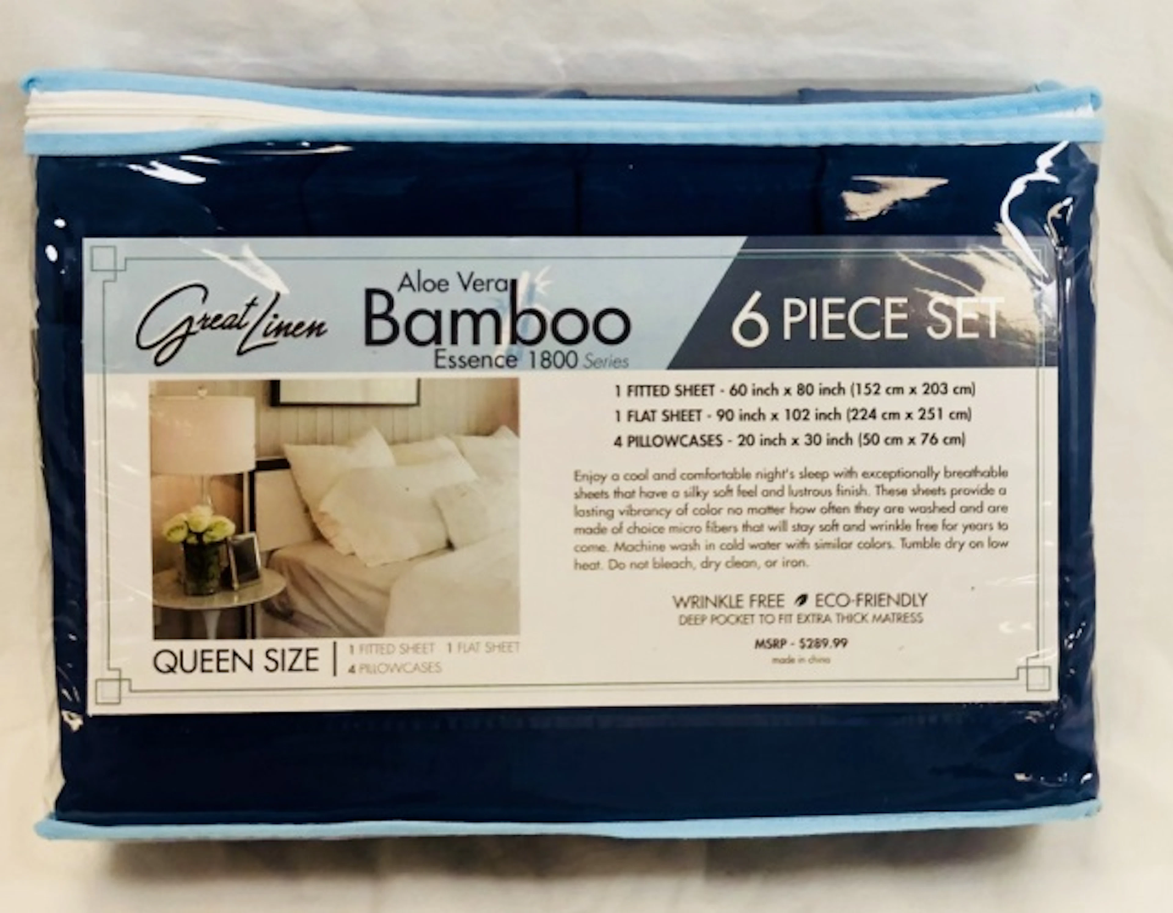 NEW GREAT LINEN ALOE VERA BAMBOO 1800 SHEET SET