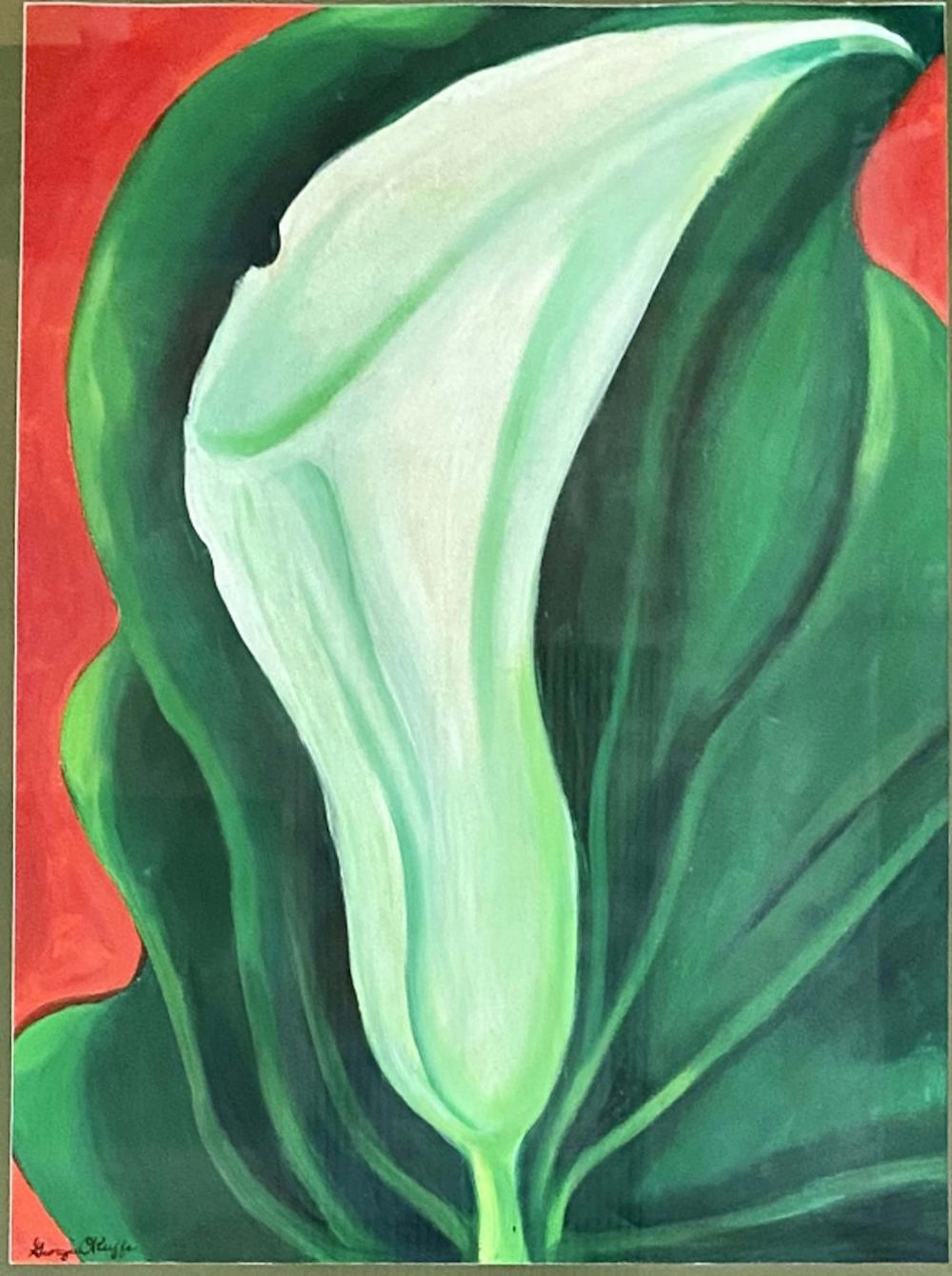 GEORGIA O'KEEFE TEMPERA, ACRYLIC ON PAPER V$3,000