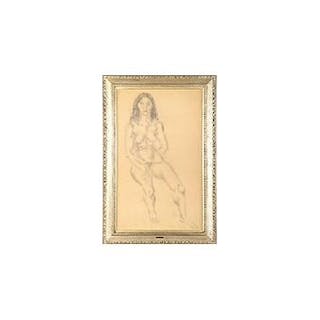 坐る裸婦 (Seated Female Nude) 藤田 嗣治 (Léonard Tsuguharu Foujita) French/Japanese