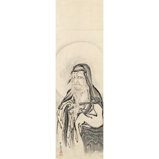 維摩居士像 (Vimalakīrti) 河鍋 暁斎 (Kyōsai Kawanabe)