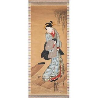 立美人図 (Standing Beauty) 歌川 国直 (Kuninao Utagawa)