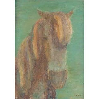 馬首 (Horse Head) 坂本 繁二郎 (Hanjiro Sakamoto) Japanese, 1882-1969