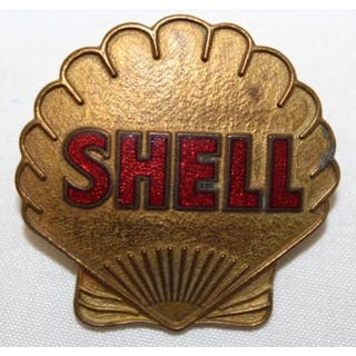 Shell Oil Company Service Station Attendant Advertising Pin Badge