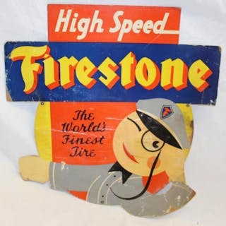 Firestone High Speed Tires Advertising Display Sign