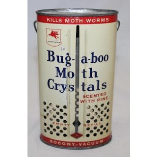 Socony Vacuum Bug-A-Boo Moth Crystal Meter Container