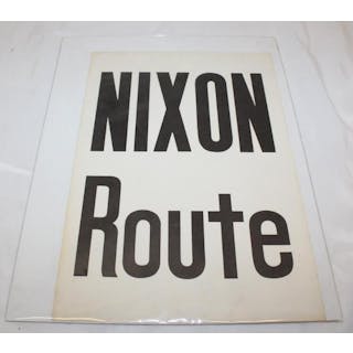 Nixon Route Presidential Paper Sign