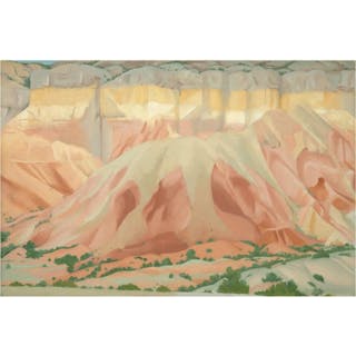 Georgia OKeeffe "Red and Yellow Cliffs, 1940" Offset Lithograph
