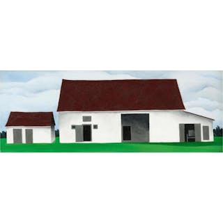 Georgia OKeeffe "Stables, 1932" Offset Lithograph