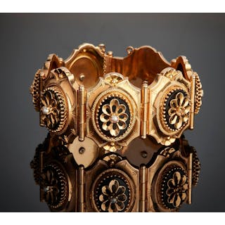 Bracelet en or jaune 18 carats (750/1000... - Lot 33 - Néo Enchères