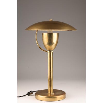 Art Deco Machine Age Bauhaus Brass Table Lamp