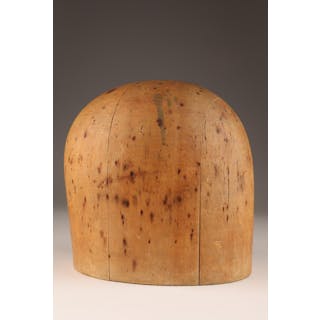 Antique Primitive Wooden Millinery Hat Mold Form