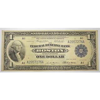 1918 $1 FRBN BOSTON, MASSACHUSETTS