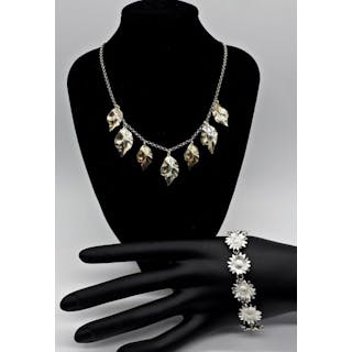 Necklace & Bracelet Set Sterling