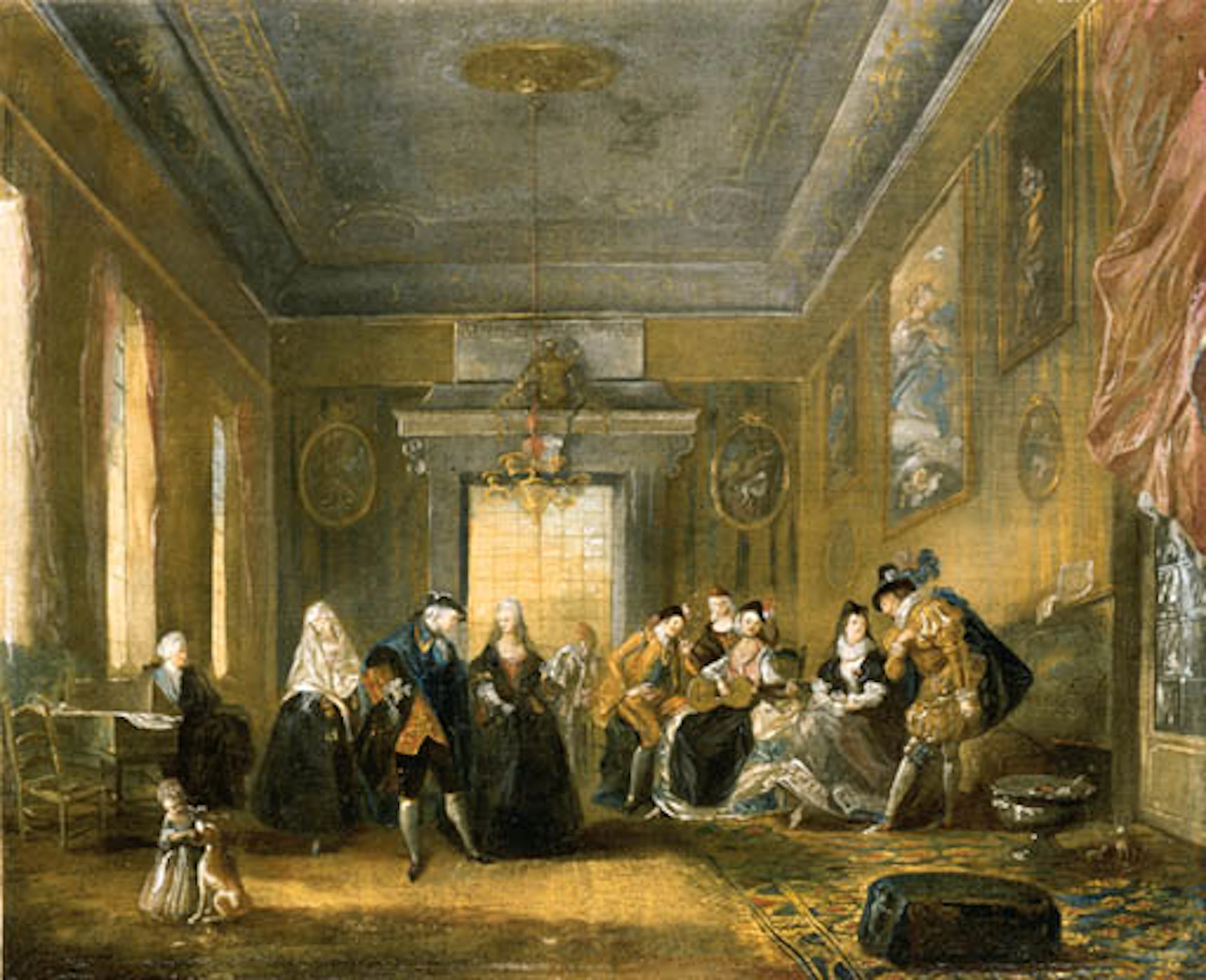 Gentlefolk in a palatial Drawing Room