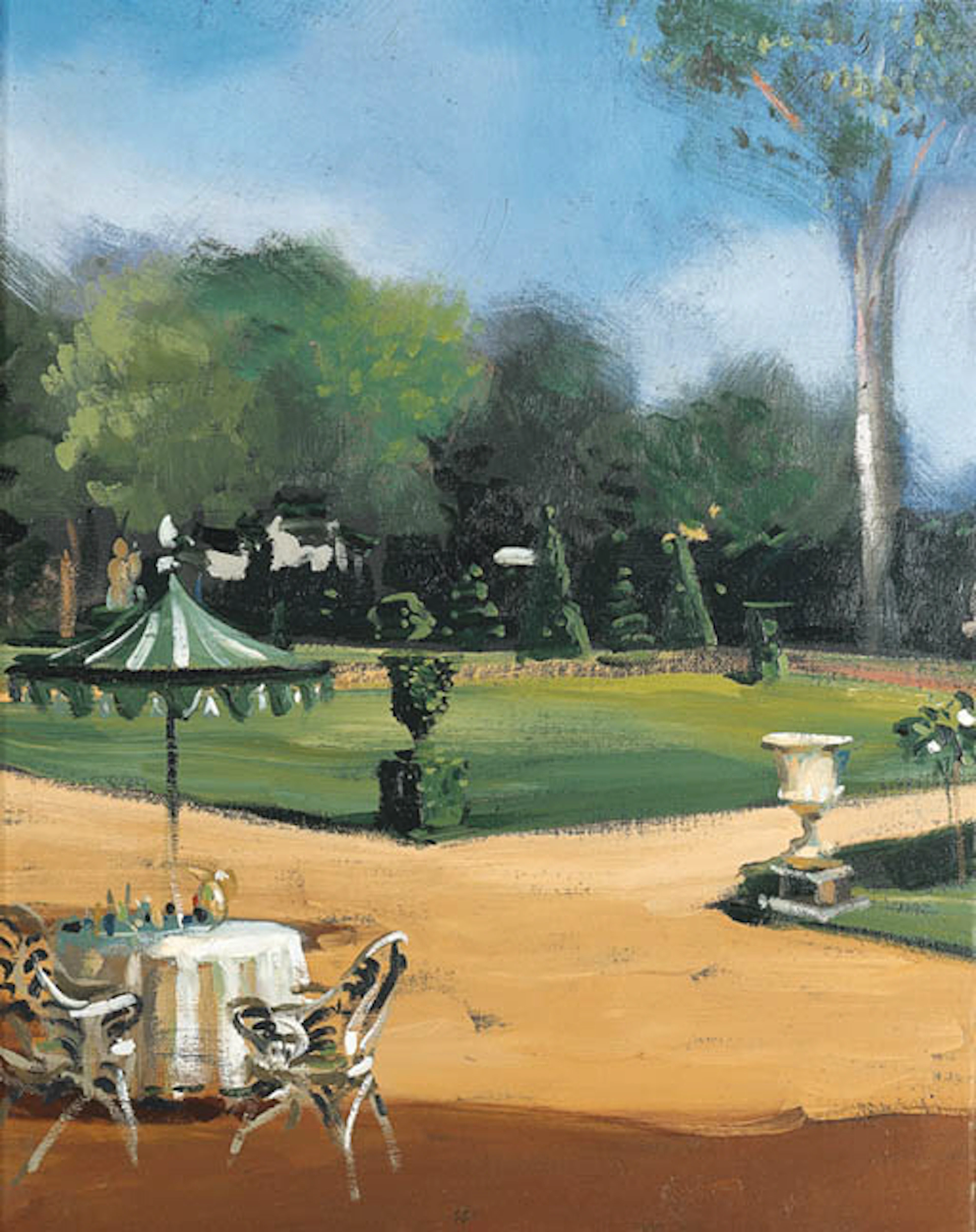 ''VILLA TRIANON GARDEN'', AN OIL ON CANVAS PAINTING