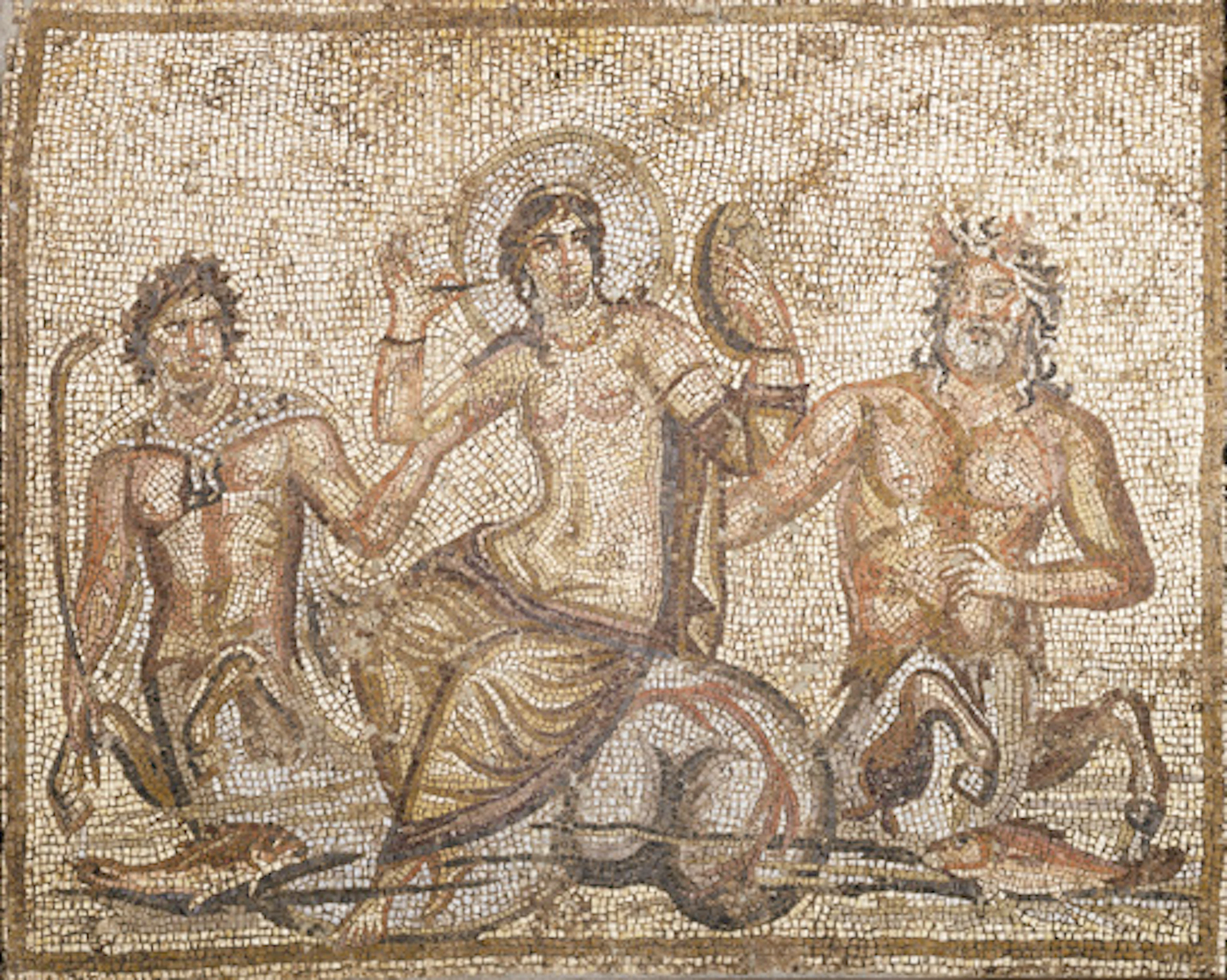 A ROMAN MARBLE MOSAIC PANEL