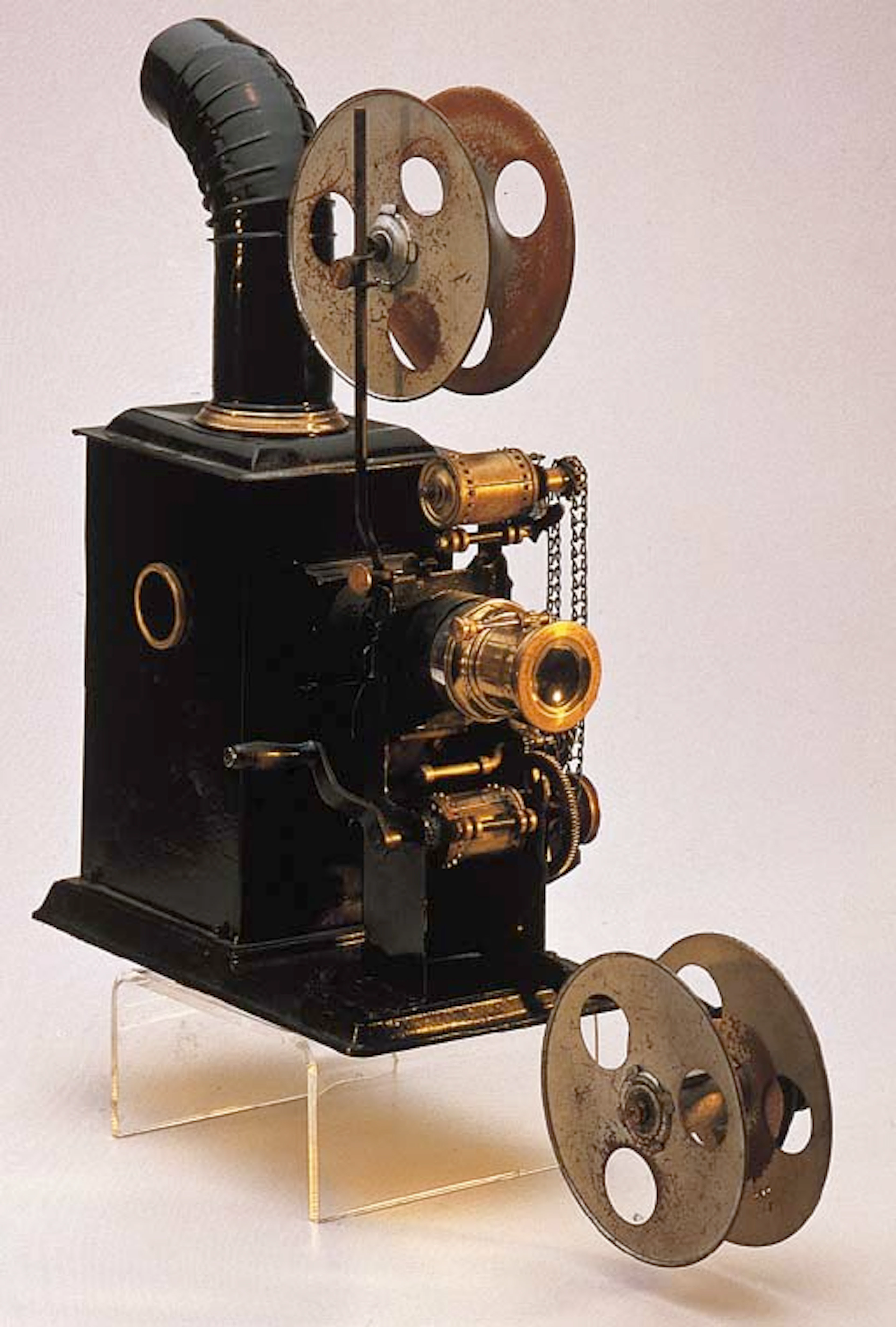 An early 20th-Century German film and slide projector,