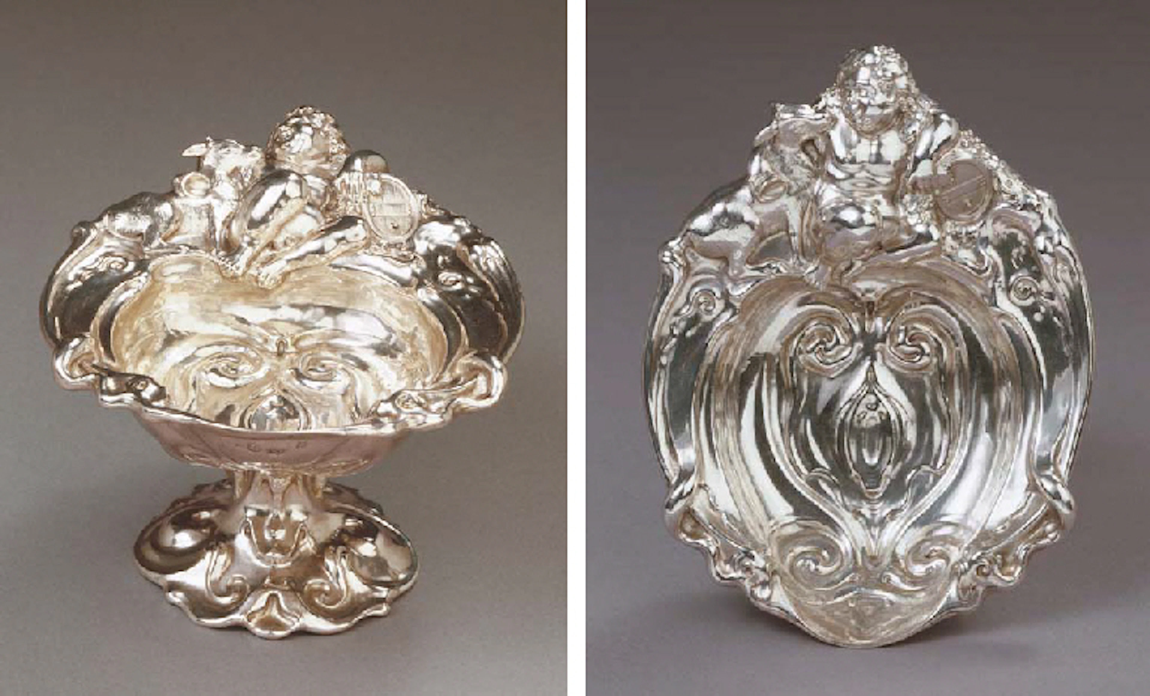 An important Dutch silver bowl on foot