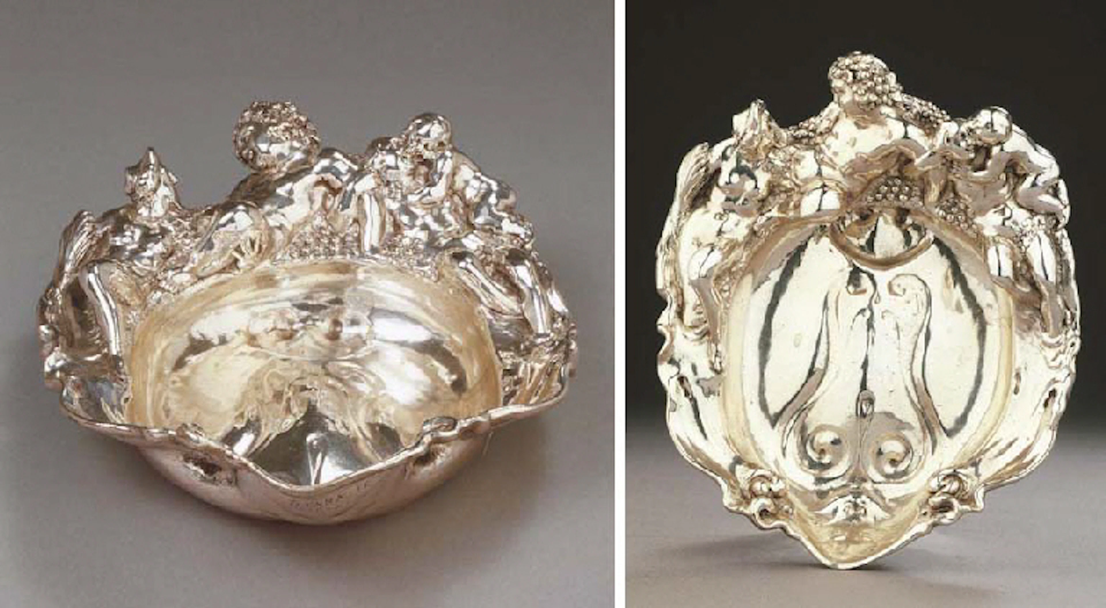 A Dutch silver dish