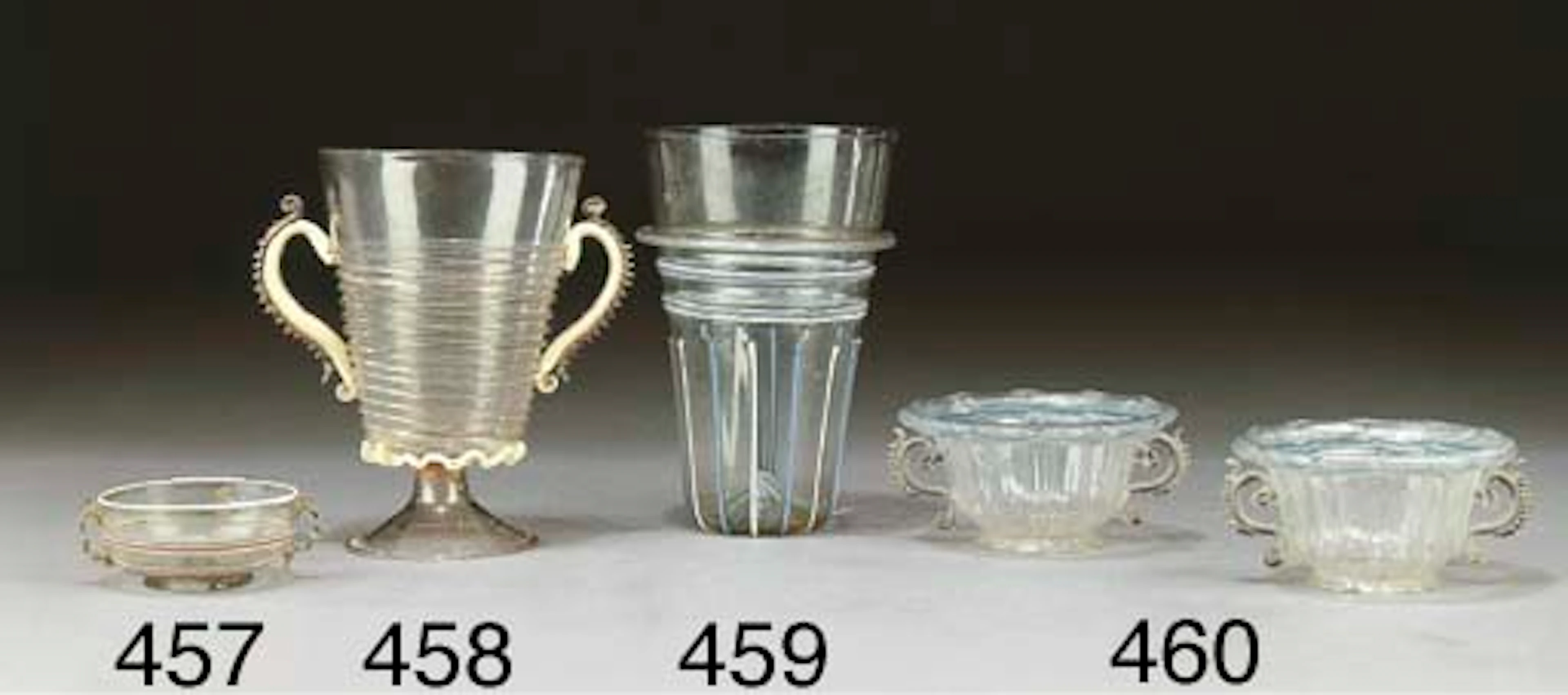 COPPIA DI COPPETTE, VENEZIA O FACON DE VENISE, 1700 CIRCA