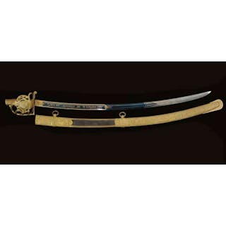 A SABRE IN THE STYLE FOR SENIOR OFFICERS OF THE GARDE ROYALE DE WESTPHALIE OF THE 1ST EMPIRE