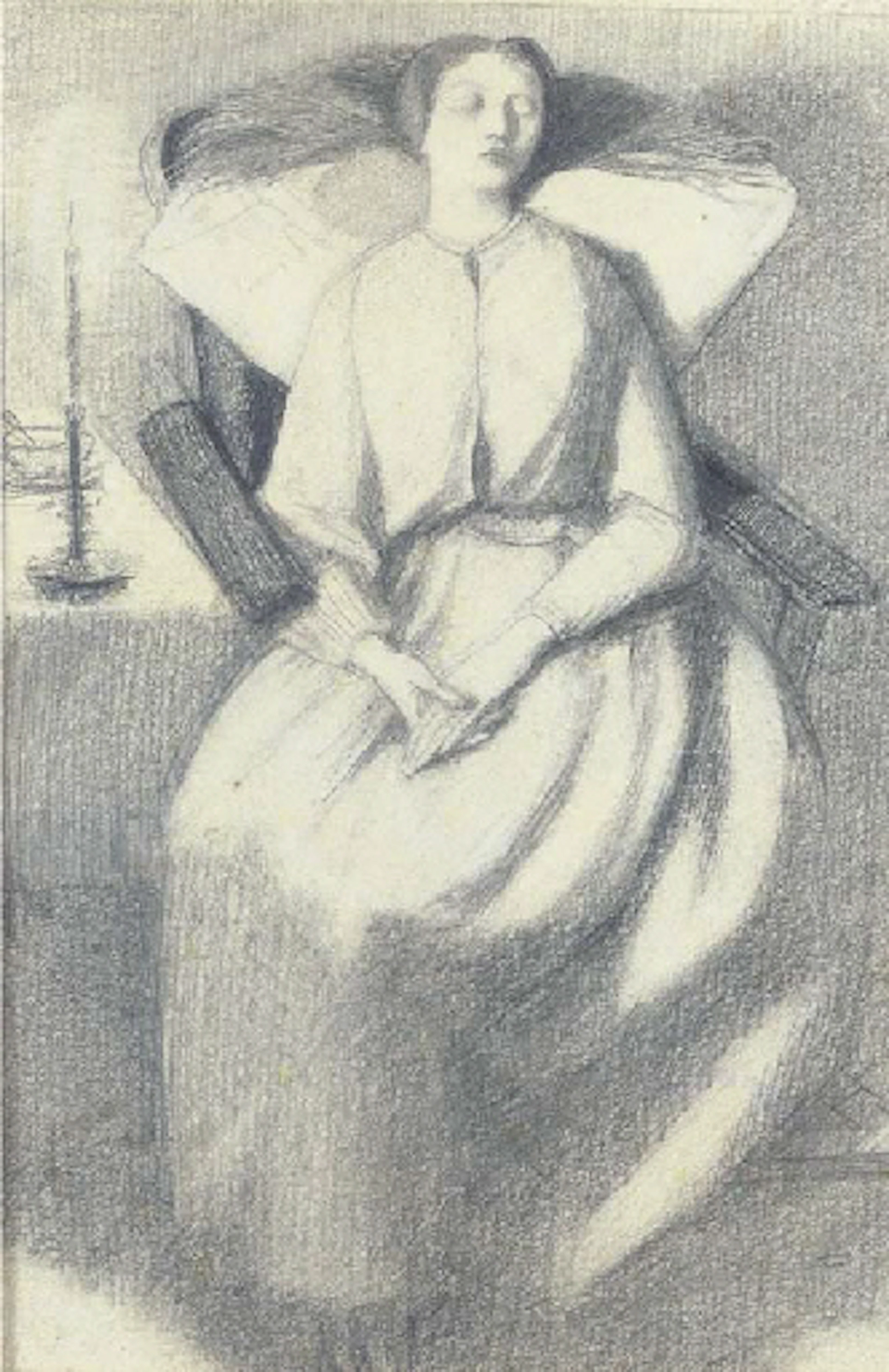 Elizabeth Siddal seated in a chair