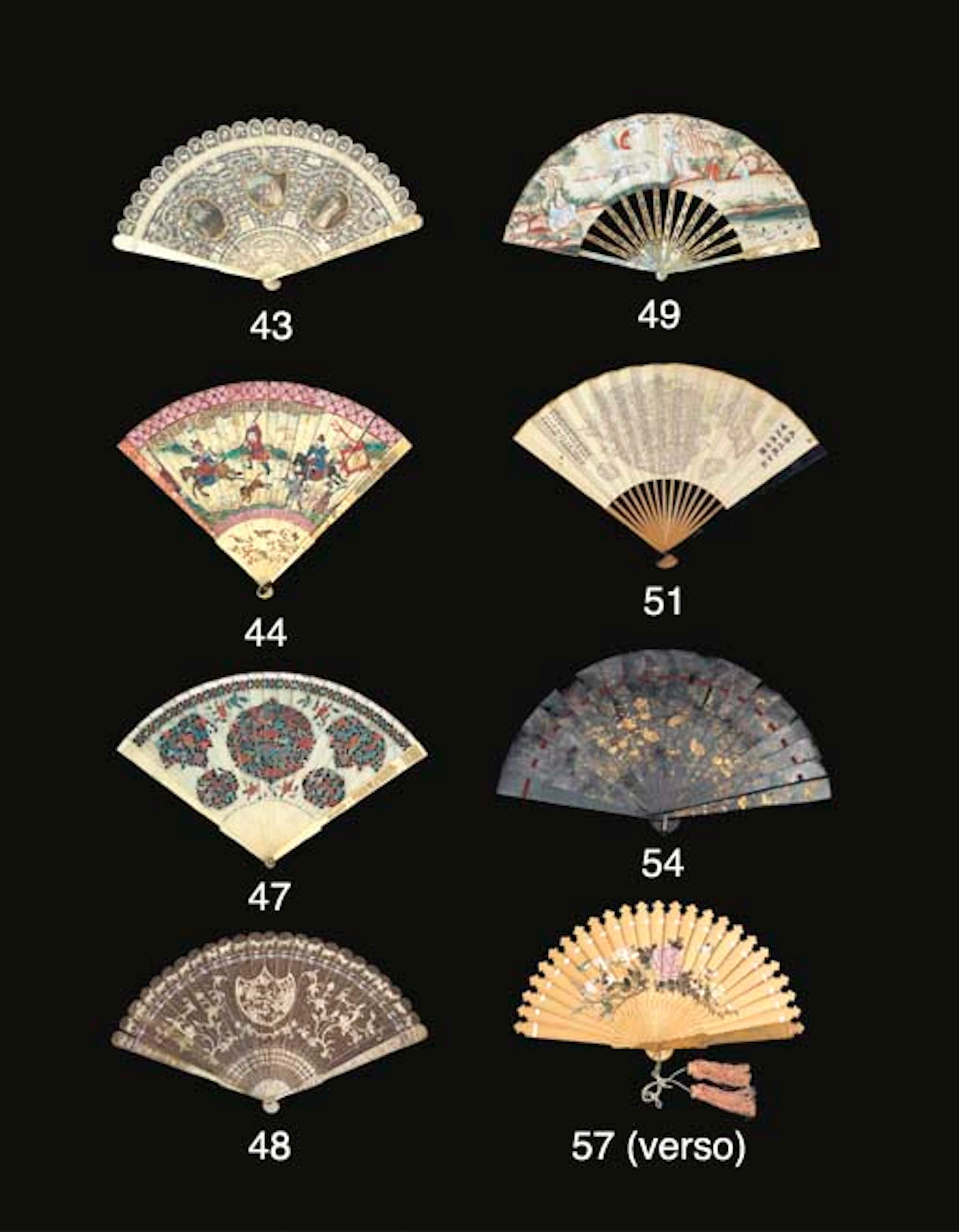 A Canton ivory brise fan,