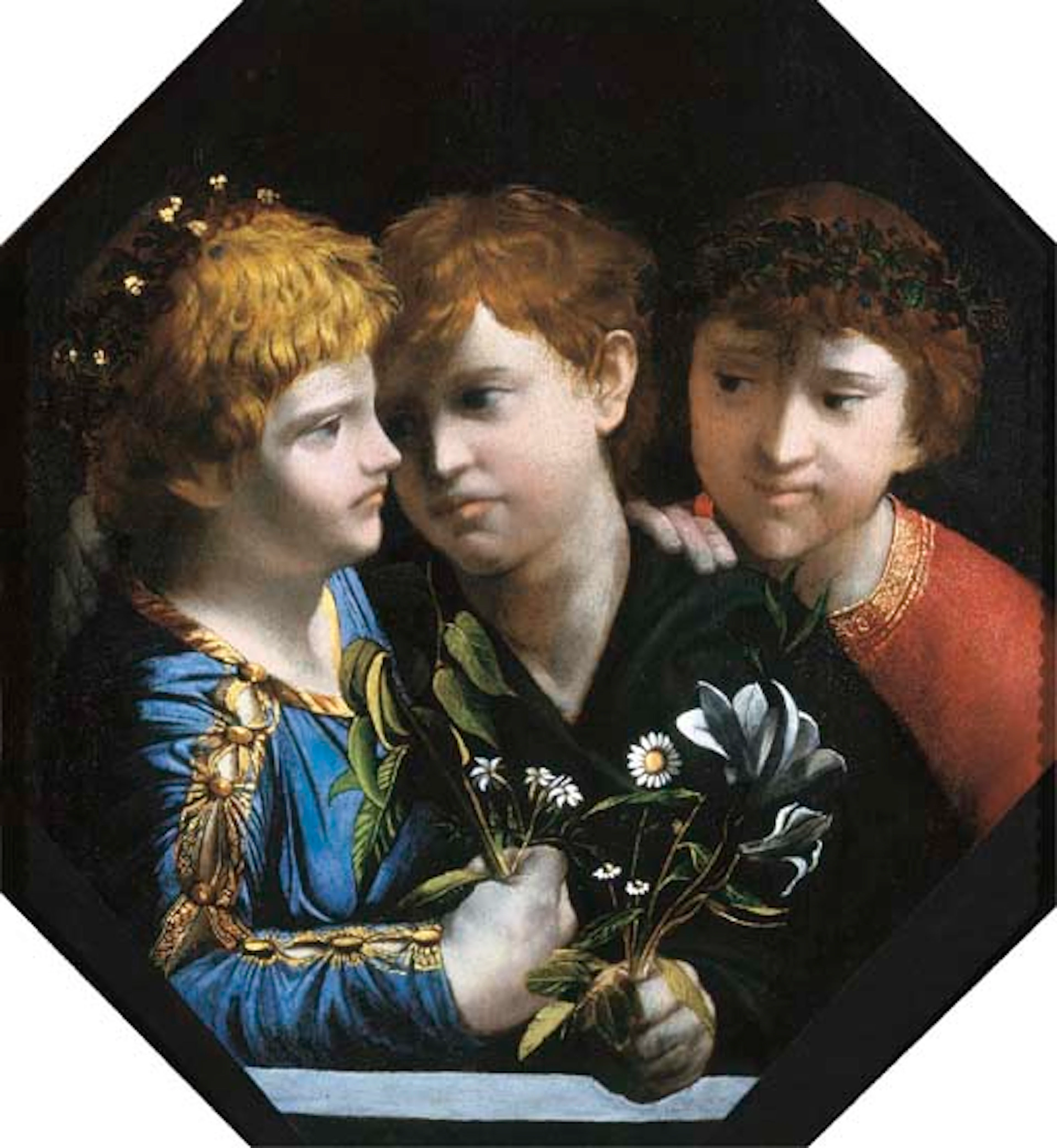 An allegory with three boys: Sacred and Profane Love