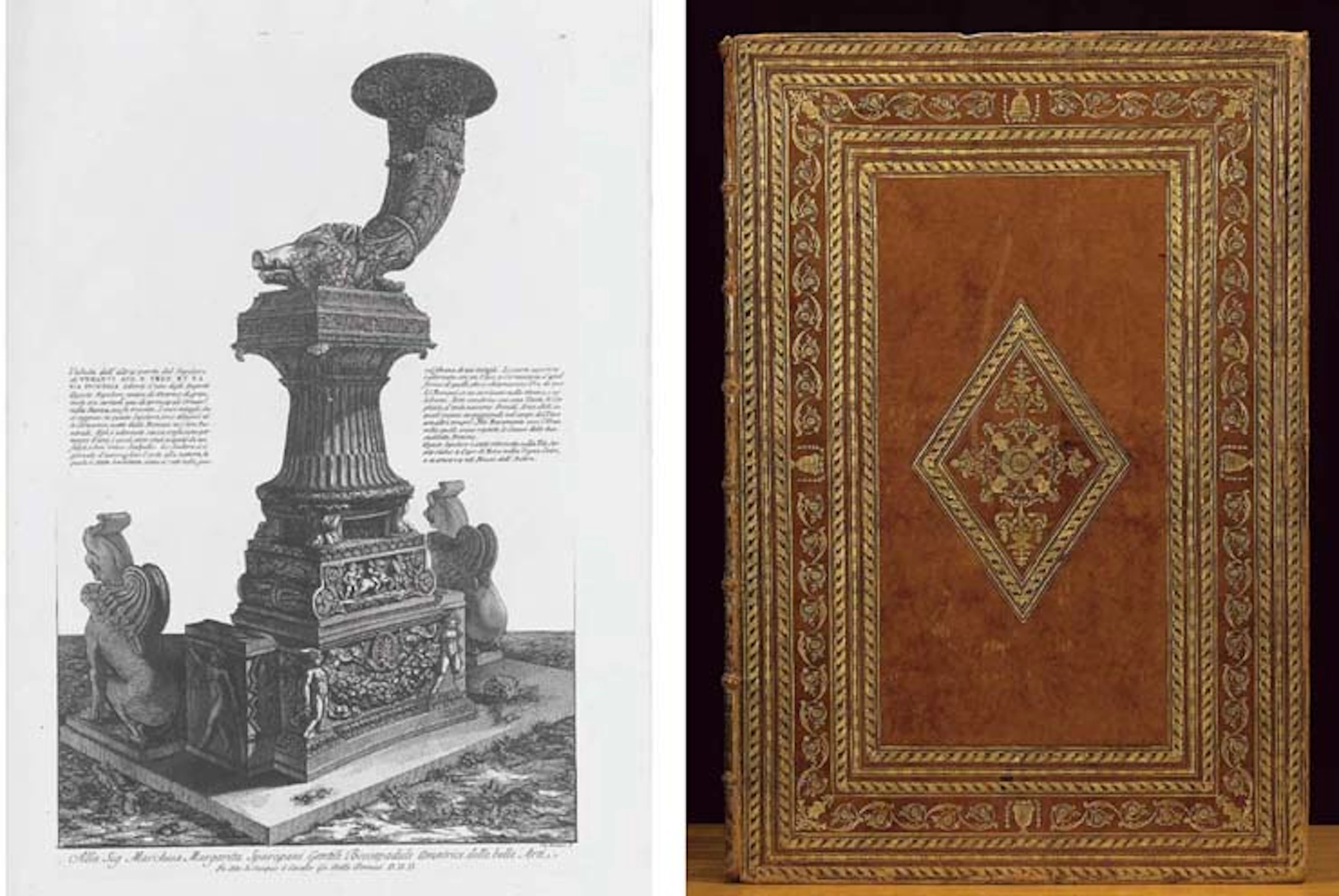 PIRANESI, Giovan Battista. Vasi, candelabri, cippi, sarcofagi, tripodi, lucerne, ed ornamenti antichi. Roma: Piranesi, 1778.