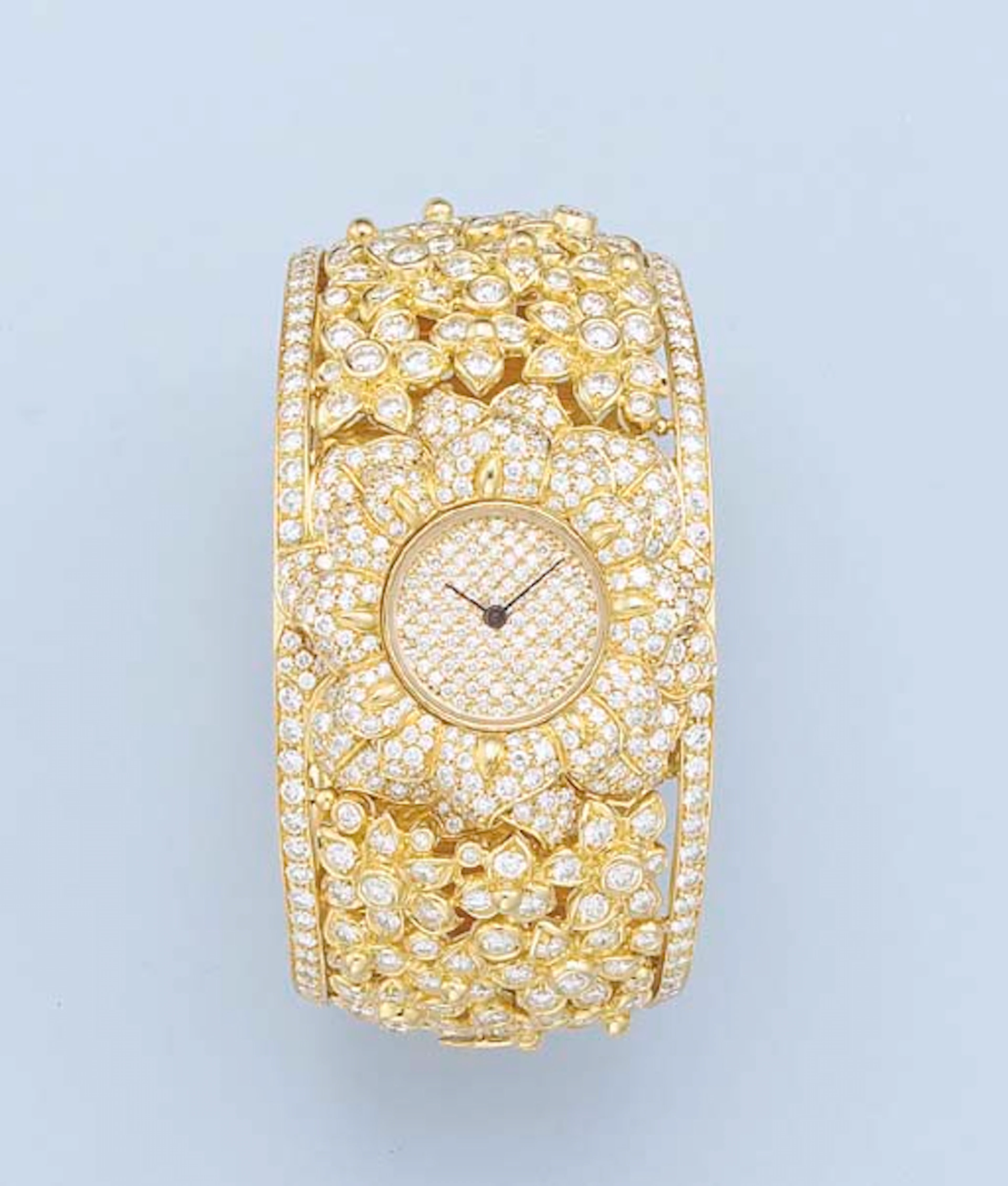 A Lady's Diamond Bangle Watch, by Chantecler