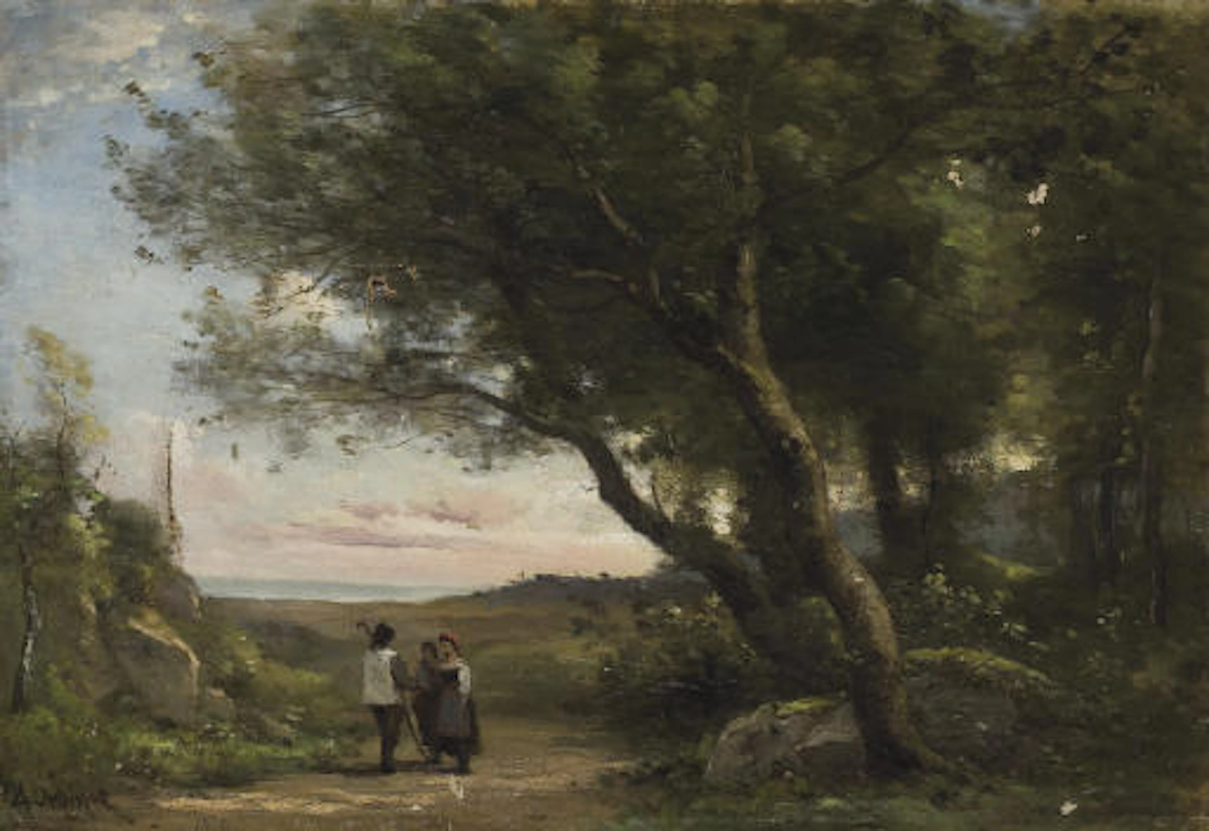 Deux bergers dans la forêt